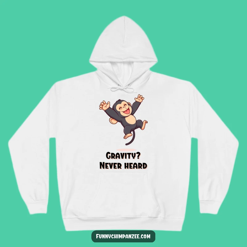Funny Kawaii Chimpanzee Hoodie: Cozy & Playful Somersault Comfort Gift