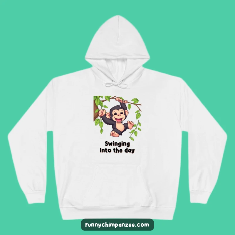 Funny Kawaii Chimpanzee Hoodie: Coziest Jungle Swinging Comfort Gift