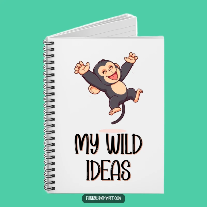 Funny Kawaii Chimpanzee Notebook: Energetic Somersault Journal Gift